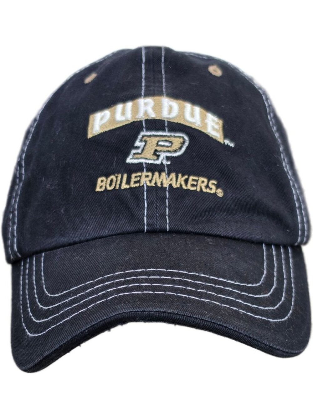 Zephyr Purdue Boilermakers NCAA Adjustable Hat Cap Black Cotton GUC